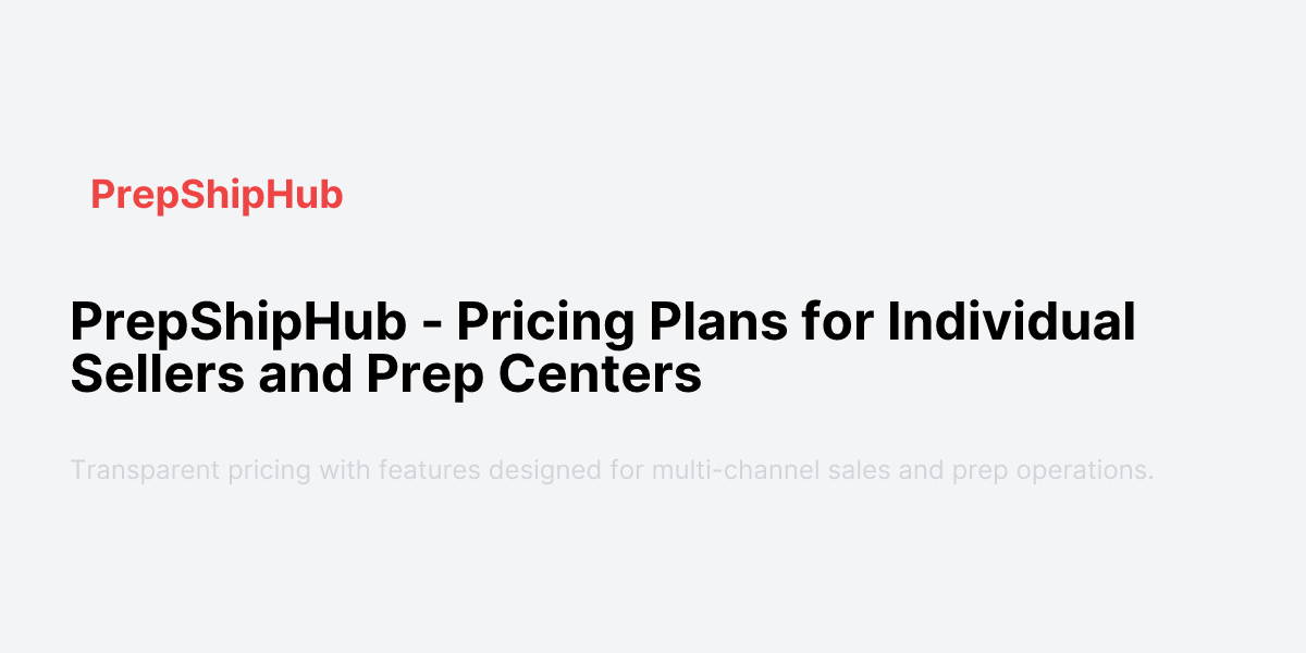 Pricing plans starting at 39 mo prepshiphub prepshiphub